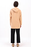 Bisküvi-Kapüşonlu Sweat Tunik