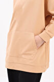 Bisküvi-Kapüşonlu Sweat Tunik