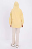 Açık Sarı-Kapüşonlu Sweat Tunik