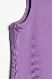Mor-Pamuklu Fitilli Kolsuz İçlik Elbise