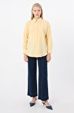 Açık Sarı-Oversize Basic Gömlek