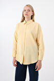 Açık Sarı-Oversize Basic Gömlek