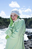 Açık Yeşil-3 İplik Oversize Basic Sweatshirt
