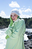 Açık Yeşil-3 İplik Oversize Basic Sweatshirt