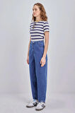 Mavi-%100 Pamuk Denim Slouchy Pantolon