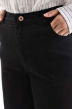 Siyah-%100 Pamuk Slouchy Pantolon