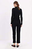 Siyah-Rahat Kalıp Dar Paça Pantolon