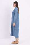Mavi-Denim Uzun Gömlek Tunik