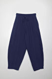 İndigo-%100 Pamuklu Cepli Müslin Pantolon