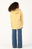 Açık Sarı-Fermuarlı Sweat Hırka