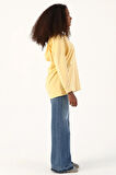 Açık Sarı-Fermuarlı Sweat Hırka