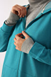 Mint-Fermuarlı Sweat Hırka