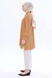 Camel-Büyük Beden Reglan Kol Gömlek Tunik