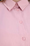 Pembe-Oversize Basic Gömlek