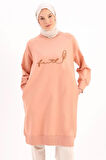 Somon-Faıth Yazılı Nakışlı Sweat Tunik