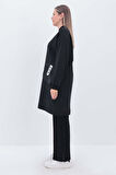 Siyah-Aksesuar Cepli Sweat Tunik