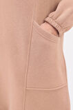 Bej-Kulplu Kapüşonlu Sweat Tunik