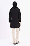 Siyah-ROBA VE DİKİŞ DETAYLI GÖMLEK TUNİK