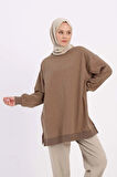 Vizon-Taşlı Sweat Tunik