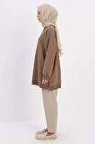 Vizon-Taşlı Sweat Tunik