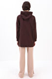 Acı Kahve-Kapüşonlu Sweat Tunik
