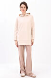 Taş-Kapüşonlu Sweat Tunik