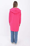Fuşya-Fermuarlı Sweat Hırka