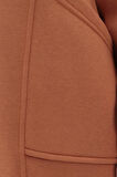 Açık Kiremit-Kulplu Kapüşonlu Sweat Tunik