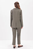Haki-Astarlı Blazer Ceket