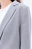 Gri-Astarlı Blazer Ceket