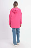 Fuşya-Fermuarlı Sweat Hırka