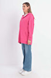 Fuşya-Fermuarlı Sweat Hırka