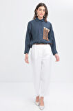 Allday Kemerli Boru Paça Pantolon B77115A0