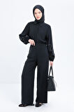 Allday Yandan Fermuarlı Modal Geniş Paça Pantolon S77123A0