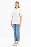 Allday Kısa Kollu Nakış Detaylı Kadın T-shirt S16032A0