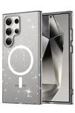 Fuchsia Samsung Galaxy S24 Ultra ile Uyumlu Kılıf Star Kablosuz Şarj Özellikli Kapak - Siyah