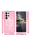 Fuchsia Samsung Galaxy S24 Ultra ile Uyumlu Kılıf Star Kablosuz Şarj Özellikli Kapak - Pembe