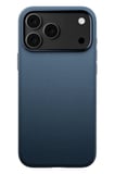 Fuchsia iPhone 17 Pro Max ile Uyumlu Wonder Deri Kablosuz Şarj Özellikli Kapak - Lacivert