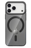 Fuchsia iPhone 17 Pro ile Uyumlu PC Blank Kablosuz Şarj Özellikli Kapak - Siyah