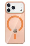 Fuchsia iPhone 17 Pro ile Uyumlu PC Blank Kablosuz Şarj Özellikli Kapak - Turuncu