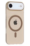 Fuchsia iPhone 17 Air ile Uyumlu PC Blank Kablosuz Şarj Özellikli Kapak - Çöl Titanyum