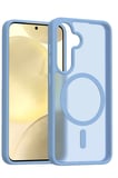 Fuchsia Samsung Galaxy S25 FE ile Uyumlu Jota Kablosuz Şarj Özellikli Kapak - Açık Mavi