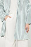 Levidor Mint Yeşili Çizgili Desen Kimono Takım