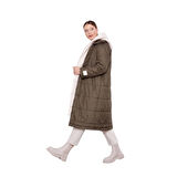 Çift Renk Şişme Mont