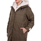 Çift Renk Şişme Mont