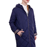 Kadın Kapitone Kapüşonlu Mont