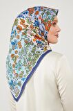 Levidor Mavi Mine Çiçeği Trennd Twill Eşarp