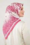 Levidor Fuşya Sazlık Desen Trend Twill Eşarp