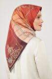 Levidor Kırmızı Renk Geçişli Trend Twill Eşarp