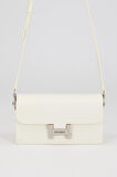 Beyaz Çift Askılı Omuz Çantası